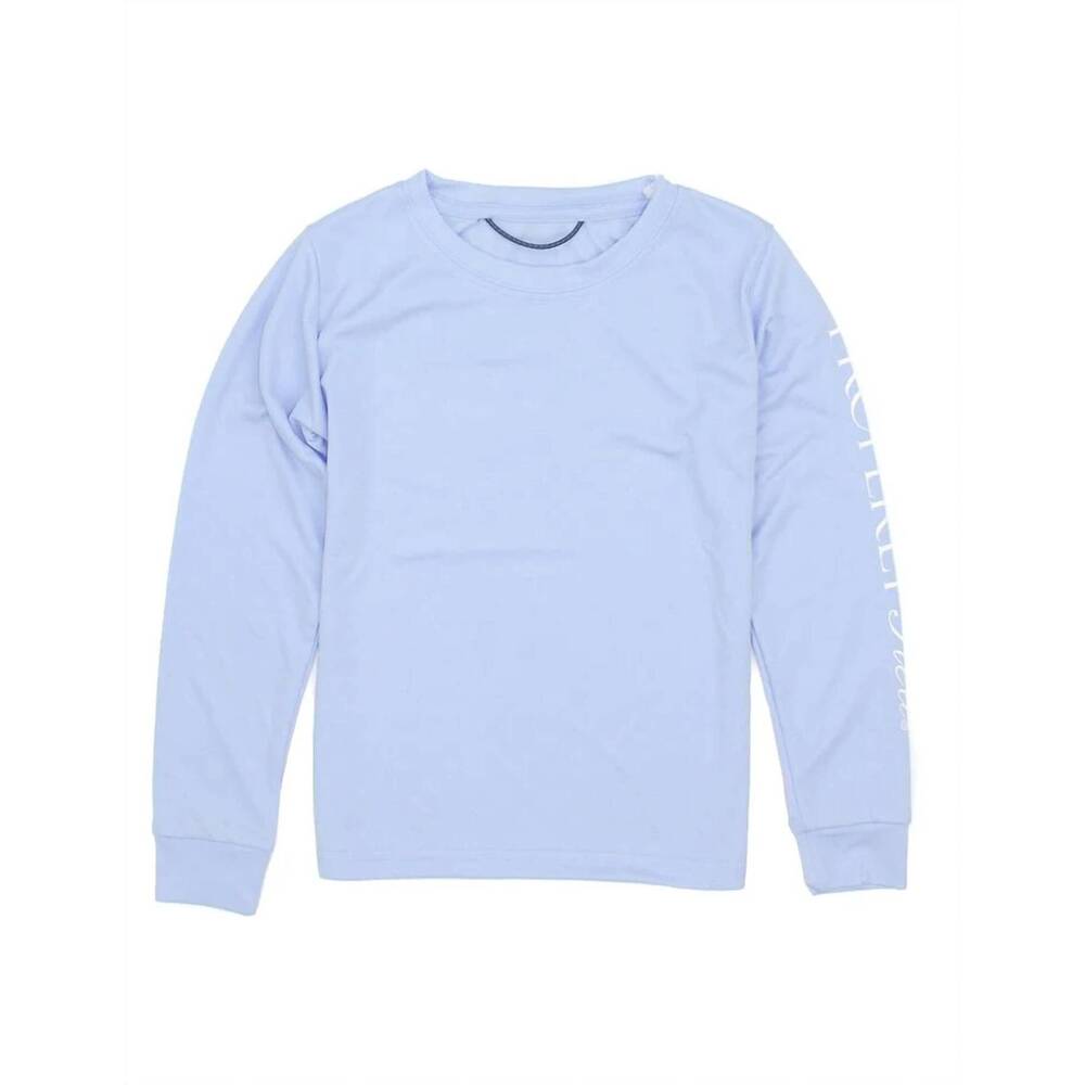 NEW PROPERLY TIED boy's tidal rashguard in light blue